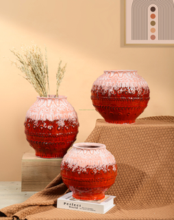 Modern Glazed Ceramic Hydroponic Flower Pot with Creative Vase