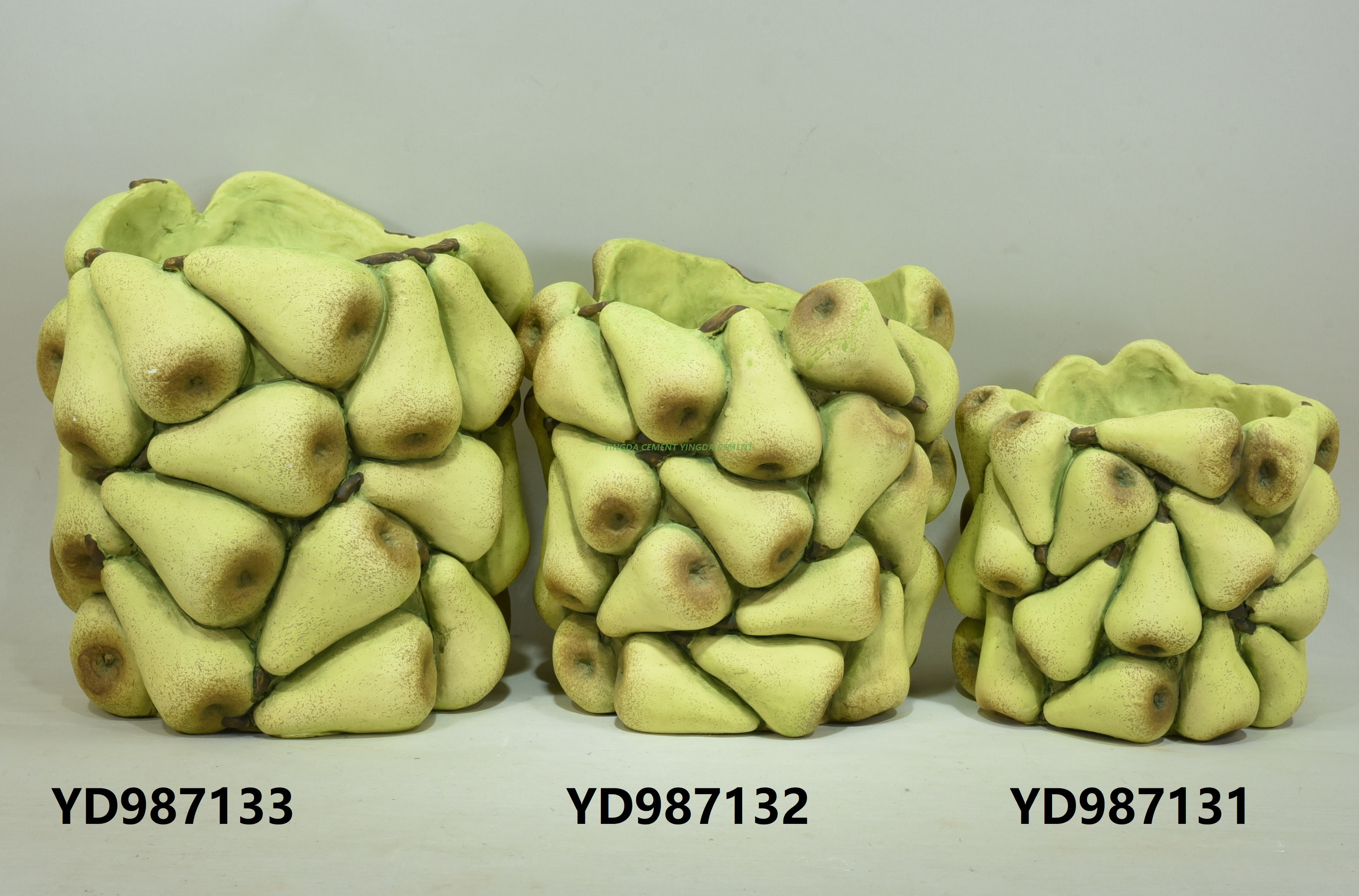 Garden Flower Pot Home Decor Cement Fruit Vase for Fruit Collections 