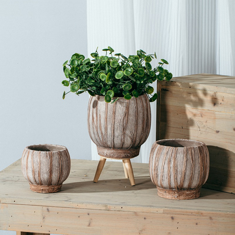 Fine quality kraft paper design interior decoration cactus pot outdoor planter concrete flower pot