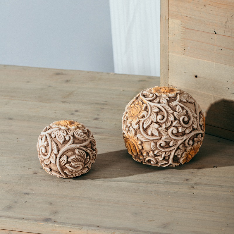 Retro creative design desktop decor ball ornaments cement home decoration for gift crafts