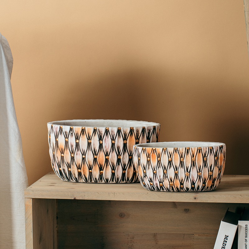 Hot sale wholesale creativity high quality cactus potted plants concrete home decor garden pots