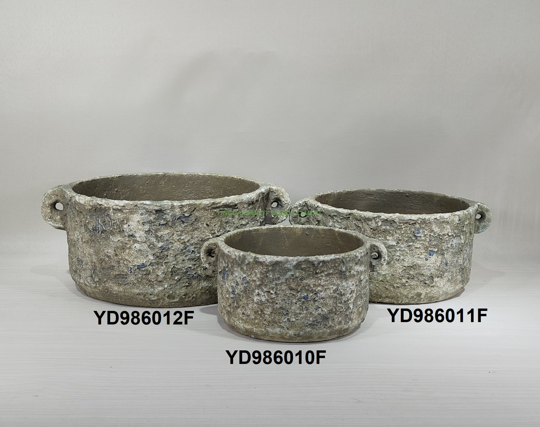 Retro style customizable terracotta pot set garden home decoration cement concrete flower pot