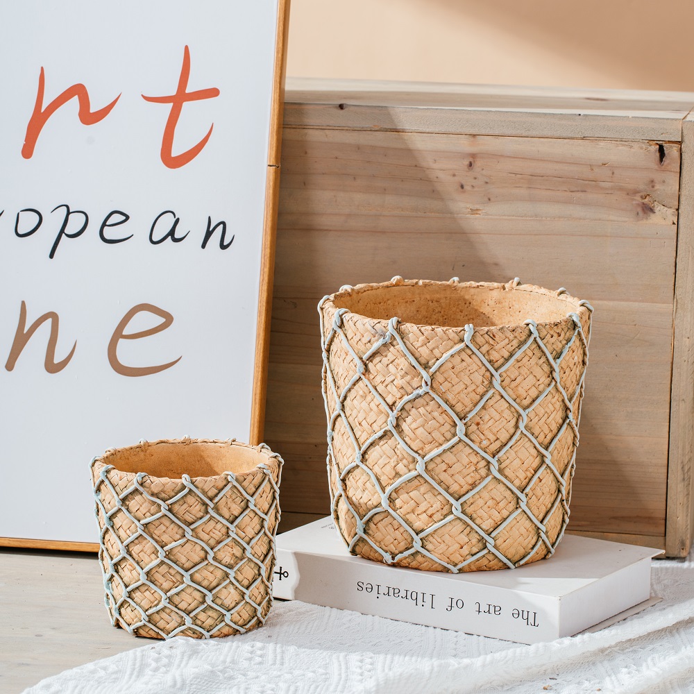 pattern design succulent plant pot indoor cement flower pot decoration pots