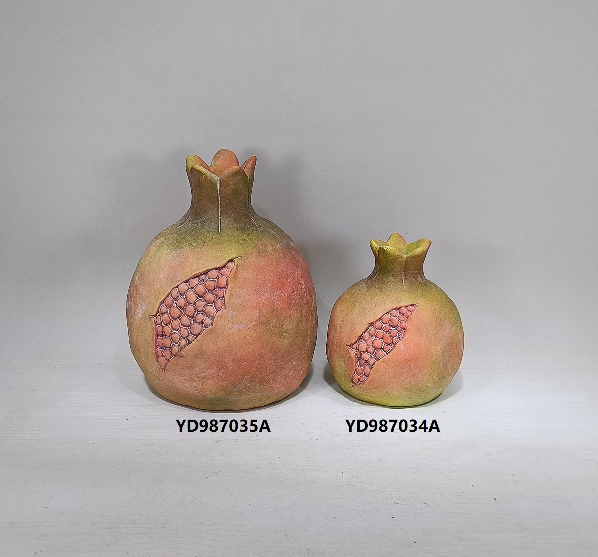 Embossed modern cement vase fruit design Pomegranate shape Concrete Vase