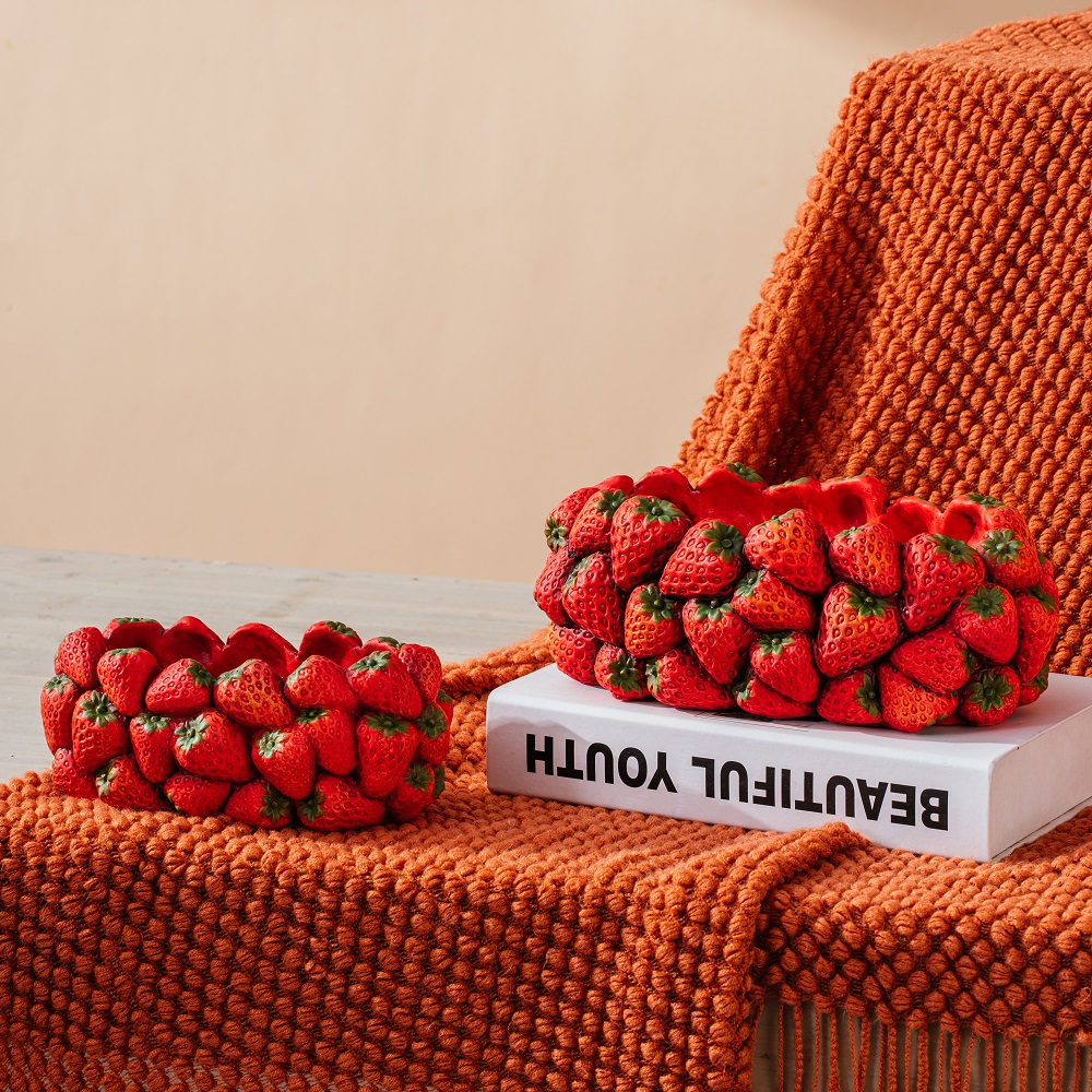 oval cement garden pot fruits design strawberry shape cement pot for home decor