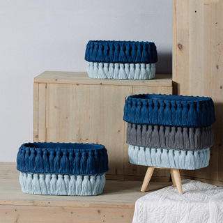 Wholesale indoor outdoor decoration succulent planter pots cheap oval color cement garden flower pots