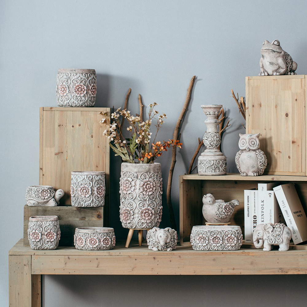 Customizable size wholesale candle stand concrete candlestick cement candle holder for home decor