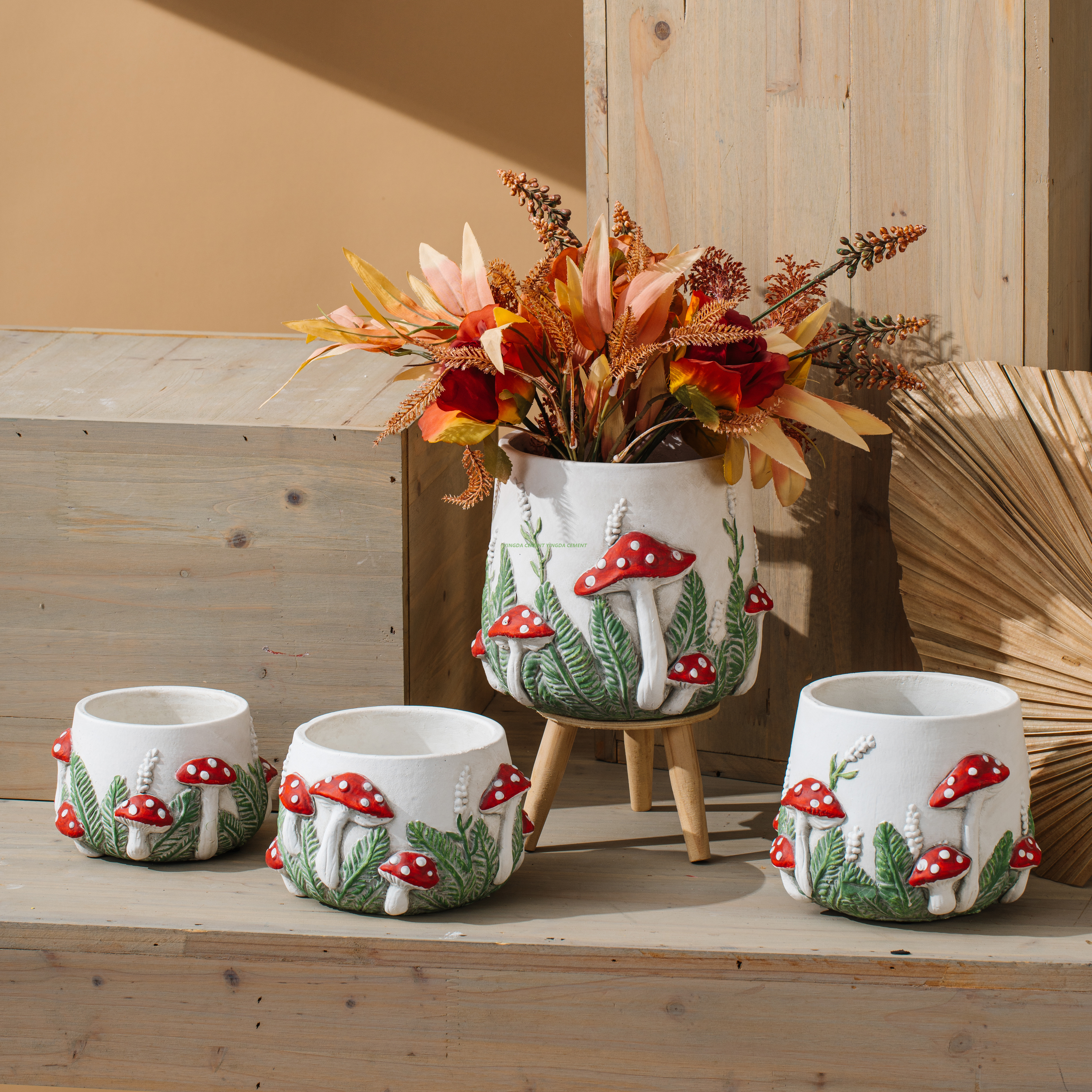 Halloween New Cement Character Flower Pot Creative Succulent Indoor Skull Pottery Craftsmanship Decoration Flower Pot