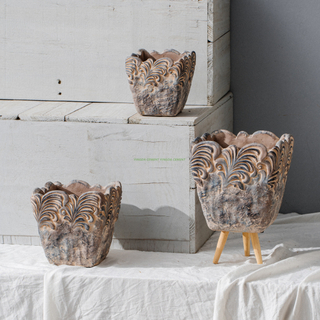 Durable Simple Fleshy Cement Small Potted Plant Pot for Creative Customizable Indoor Use