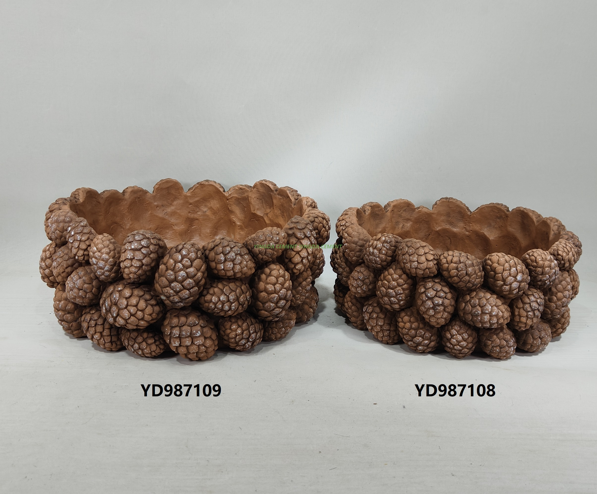 Natural Color Home Garden Decoration Succulent Potted Plant Mold Cement Flowerpot Concrete Flower Pot