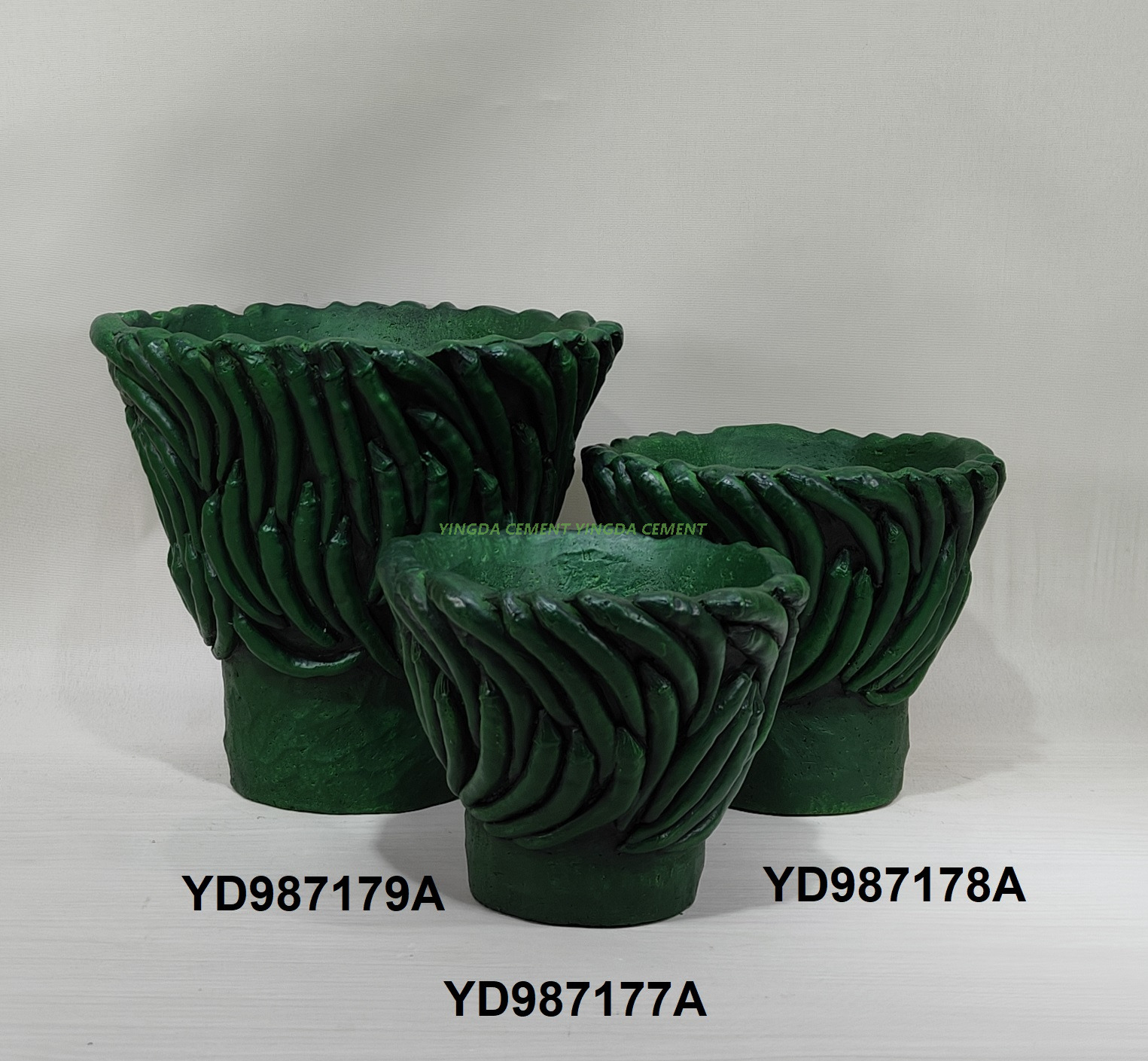 New Design Handmade Creative Pepper Shape Design Cement Succulent Pots Garden Flower Pot