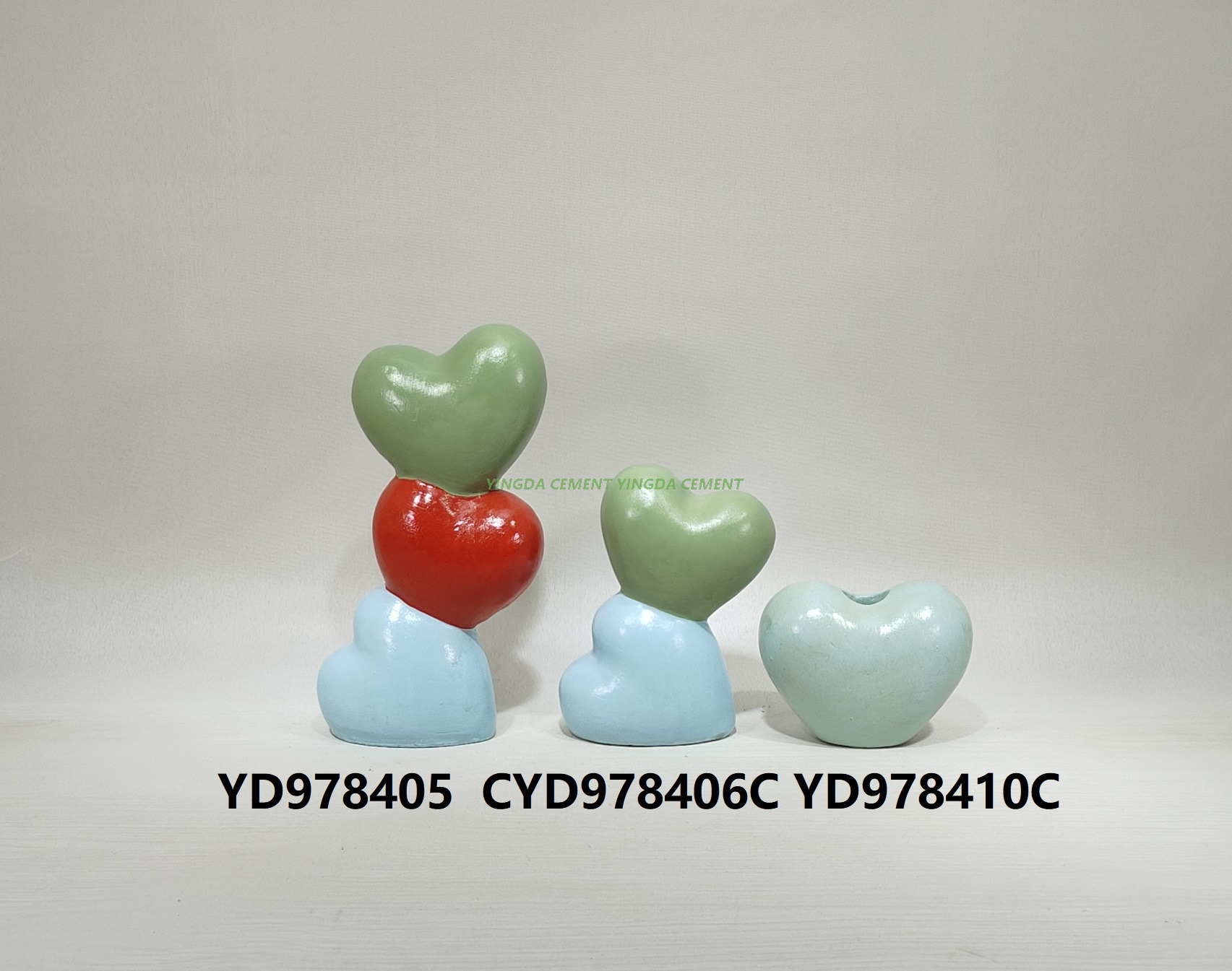 Heart Shape Vase Cement Flower Pot Succulent Plants Cement Molds Home Decor