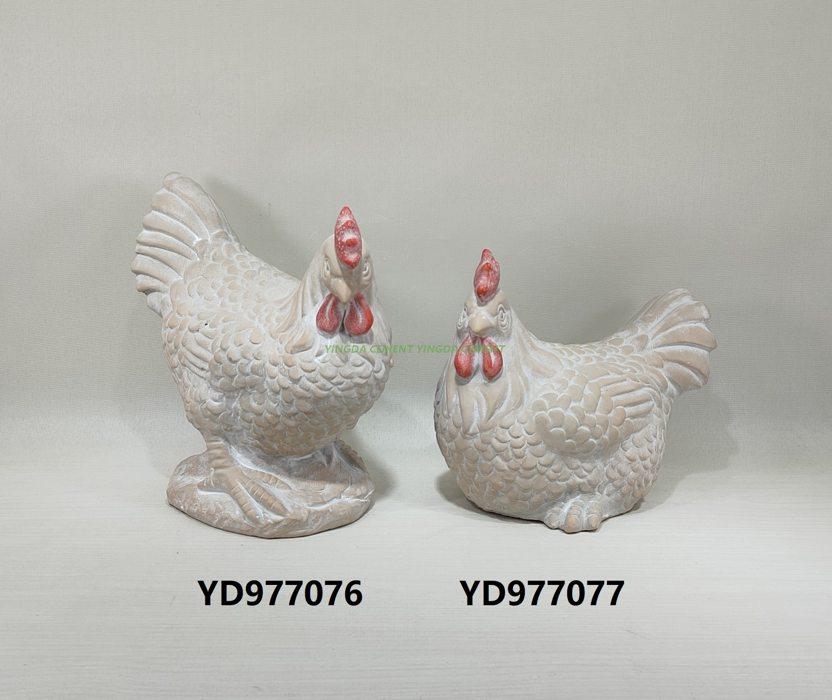 Cement Art Deco Style Chicken Ornament Perfect Birthday Gift Decoration for Living Room Desktop 