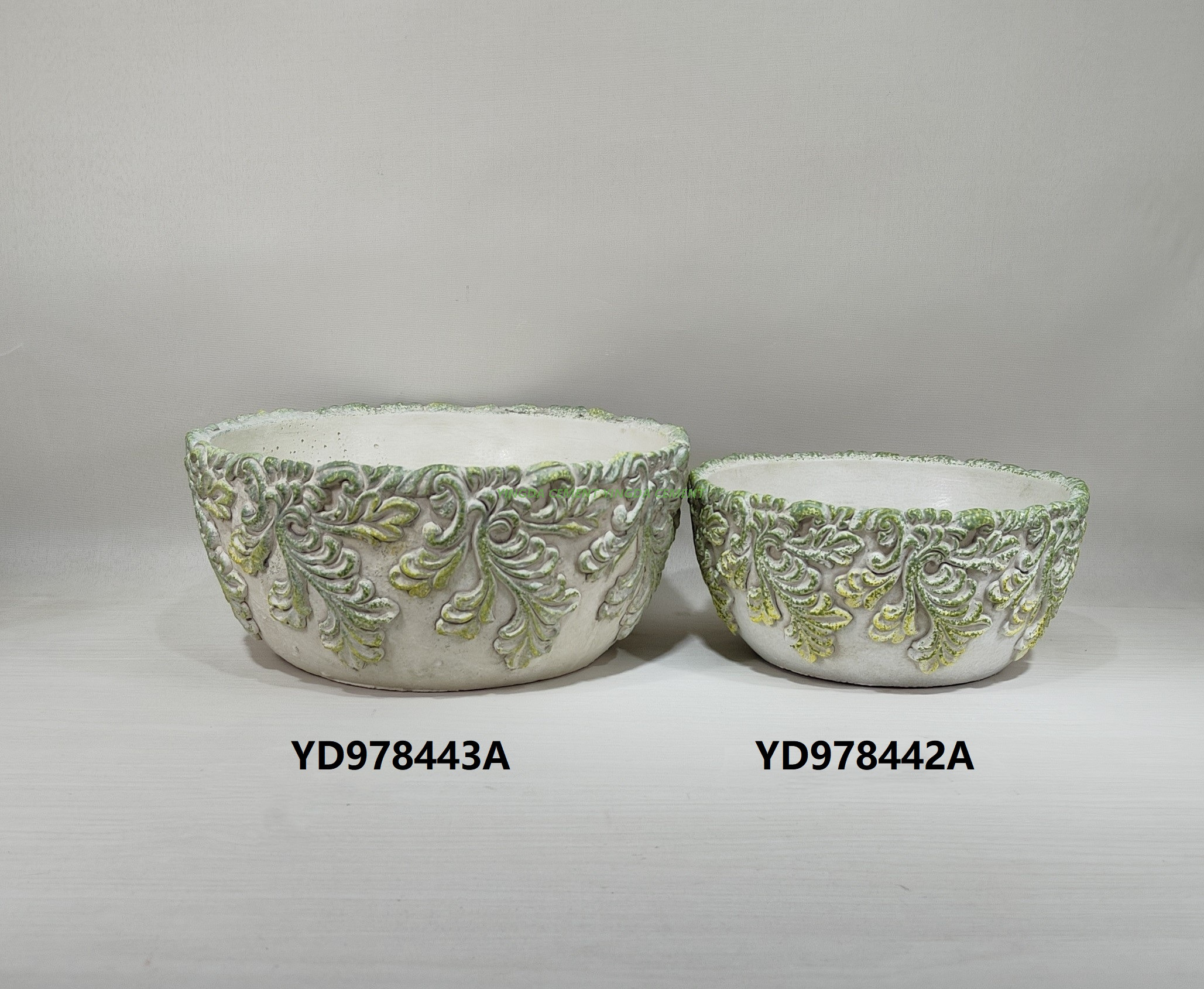 Creative Decoration Plant Pot Matte Concrete Gridding Cement Succulent Planter Flower Pots