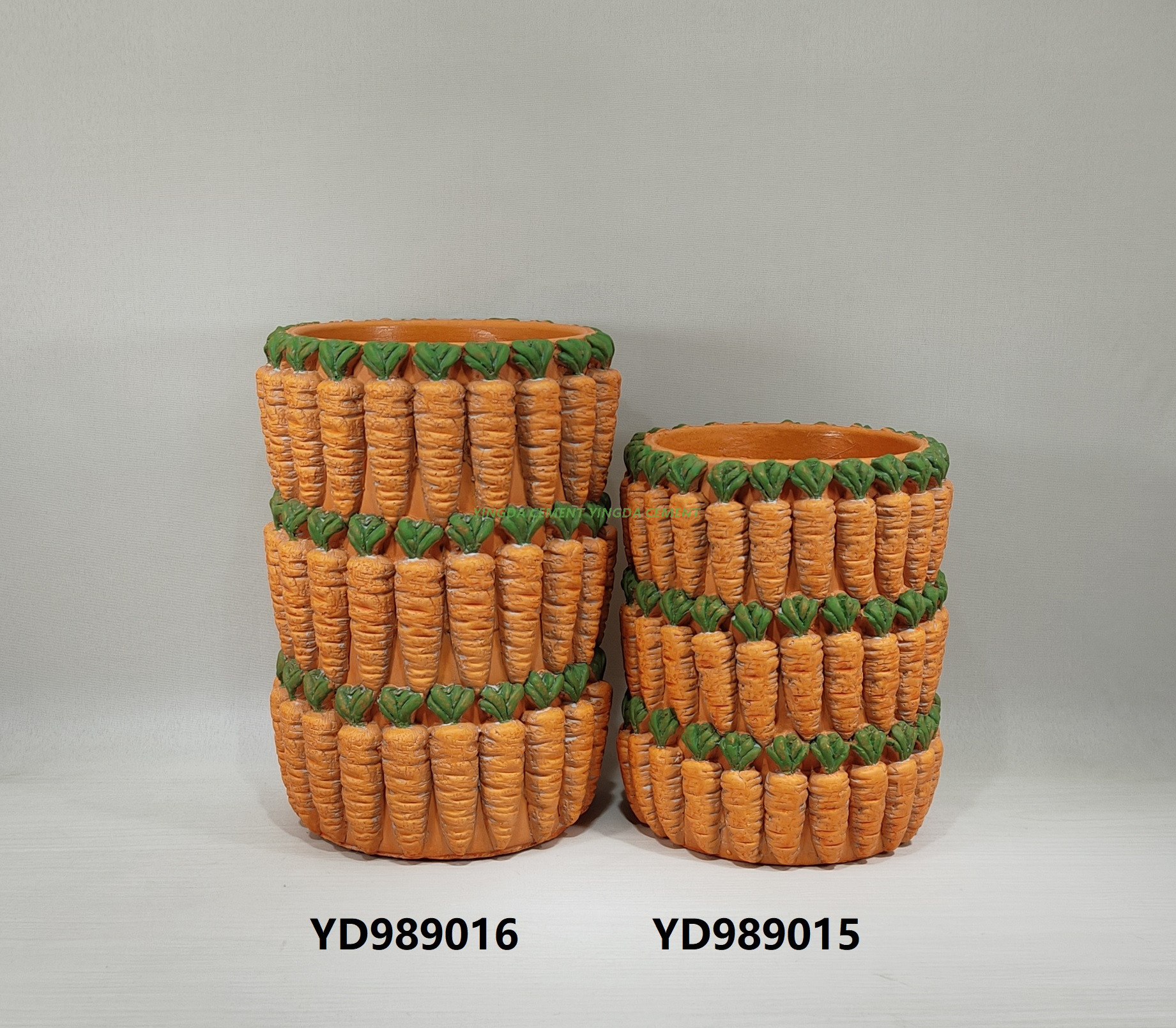 Unique Design Modern Home Garden Decoration Succulent Pots Vegetable Carrot Shape Cement Flower Pots