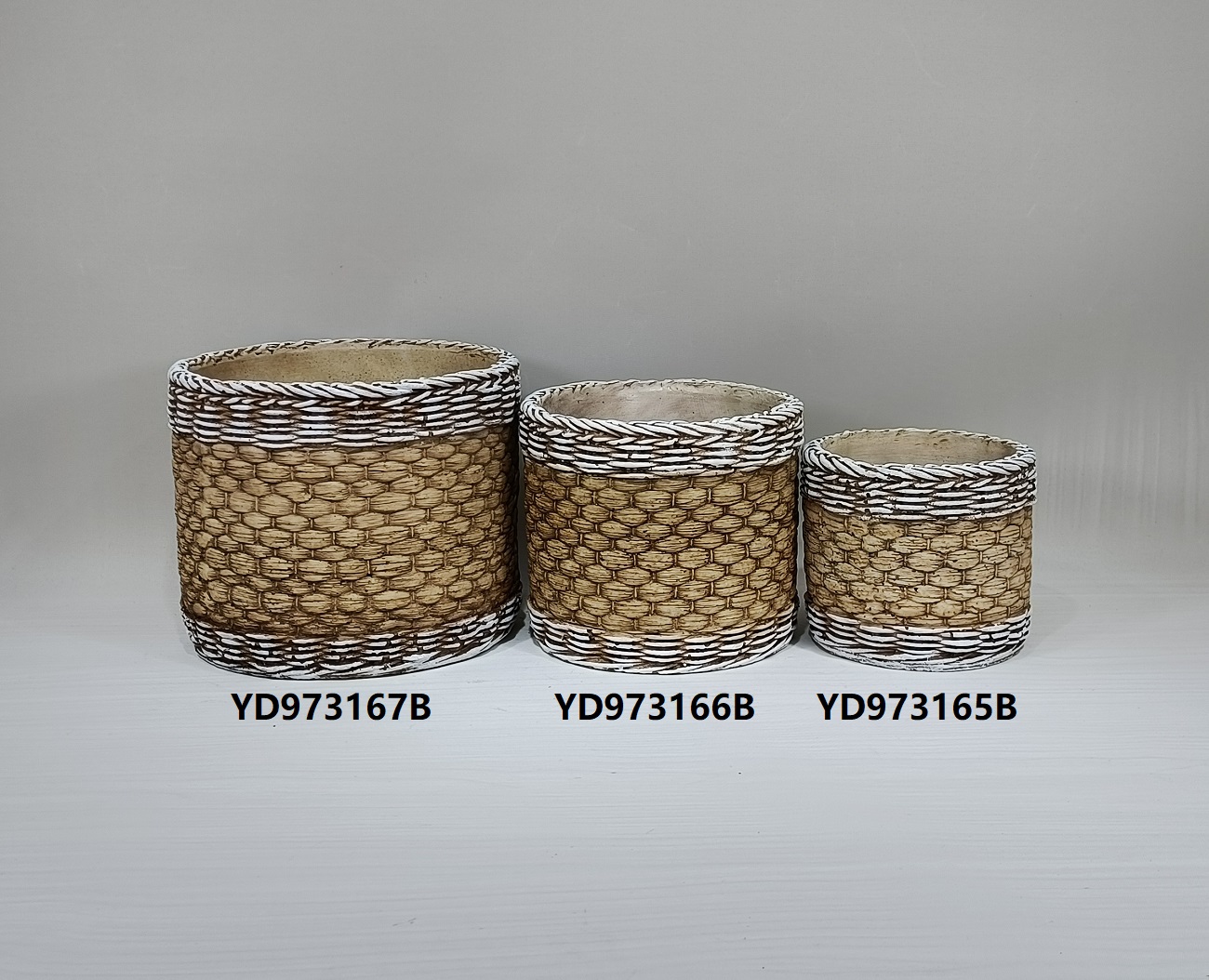 Fine quality custom logo cylinder shape garden pot cement pots for suculents cactus