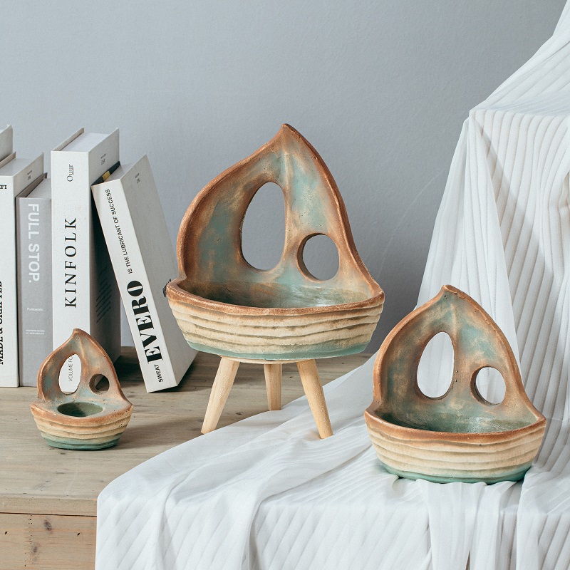 Customized sailboat shape customize ornaments living room nordic cement home decoration