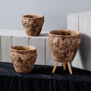 Nordic archaize decal design bulk bonsai pot cement flower pots planter for home garden decor