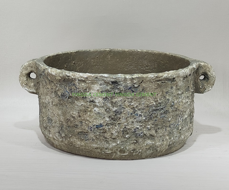 Retro style customizable terracotta pot set garden home decoration cement concrete flower pot