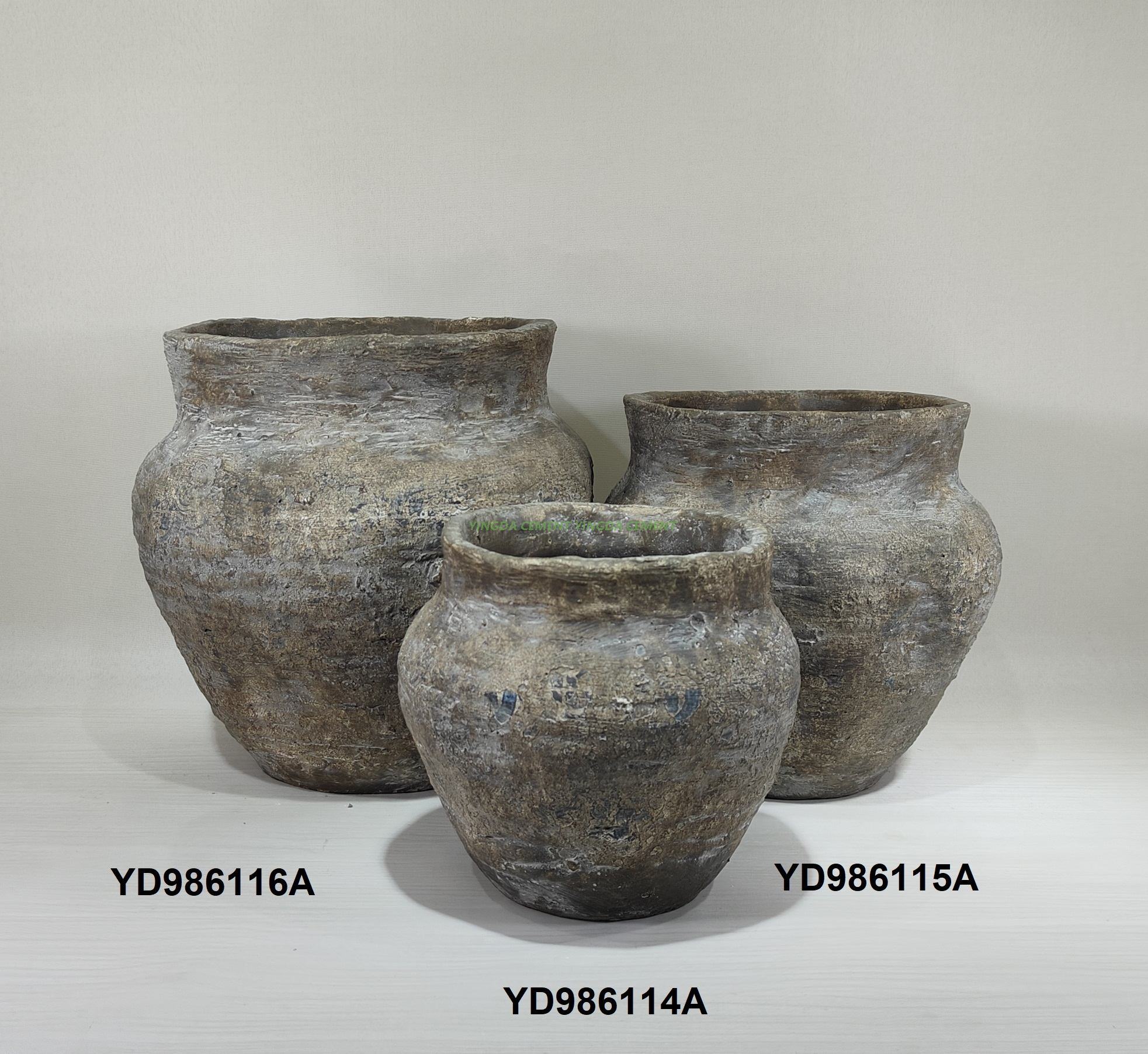 New product wholesale succulent planter home garden decoration cement flower pots in bulk