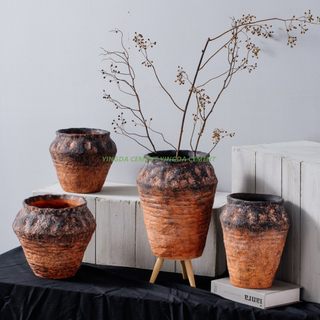  Fashion design outdoor indoor cement plant pot handmade concrete flower pot for garden