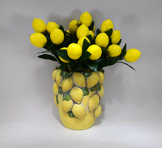 Embossed modern cement vase fruit design lemon shape Concrete Vase