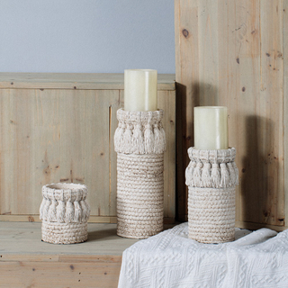 Popular design wedding tabletop decoration candle holder cement candle candlestick