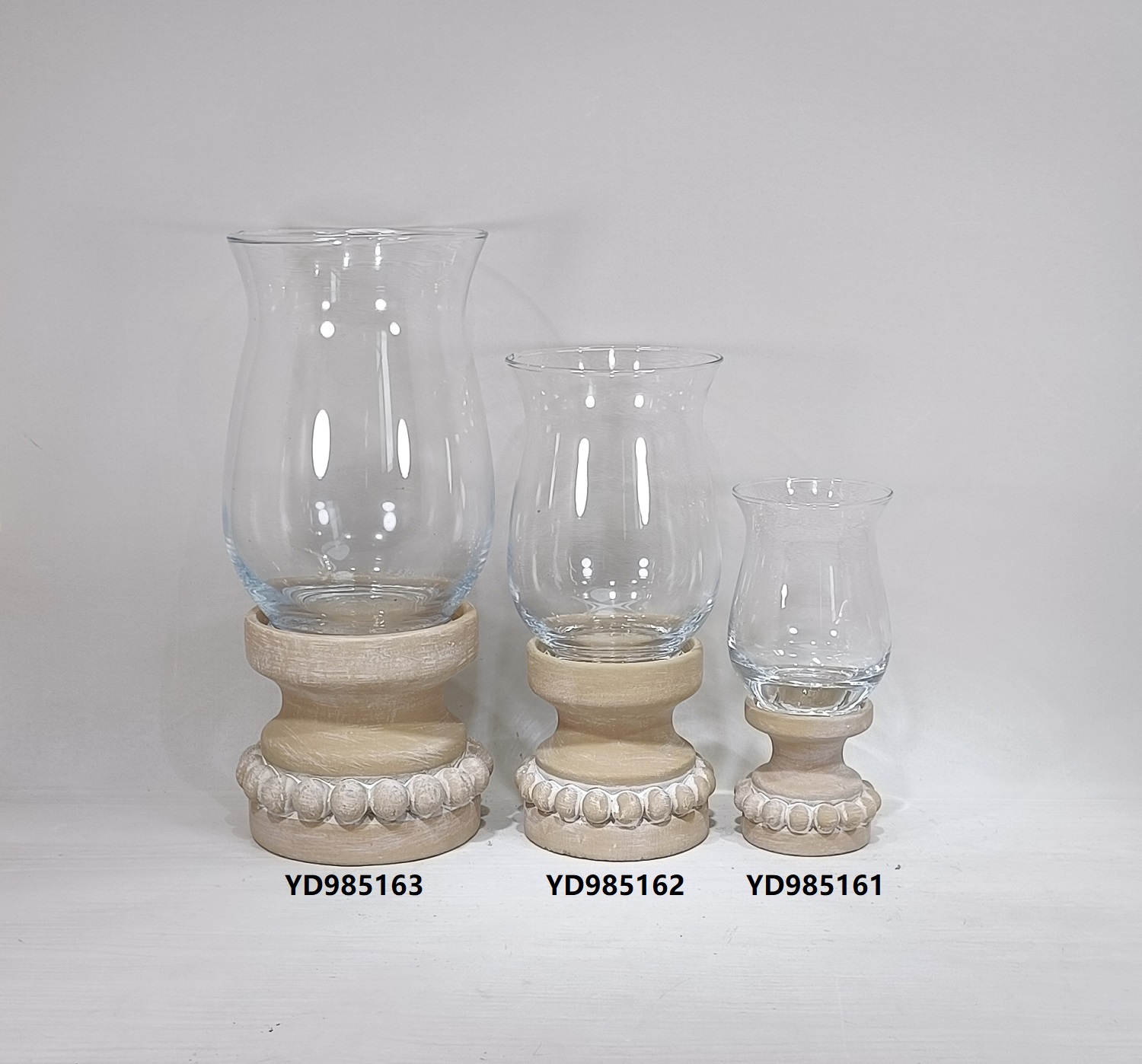 Creative home table top decoration cement tea light candle jar concrete candle holder with glass pot