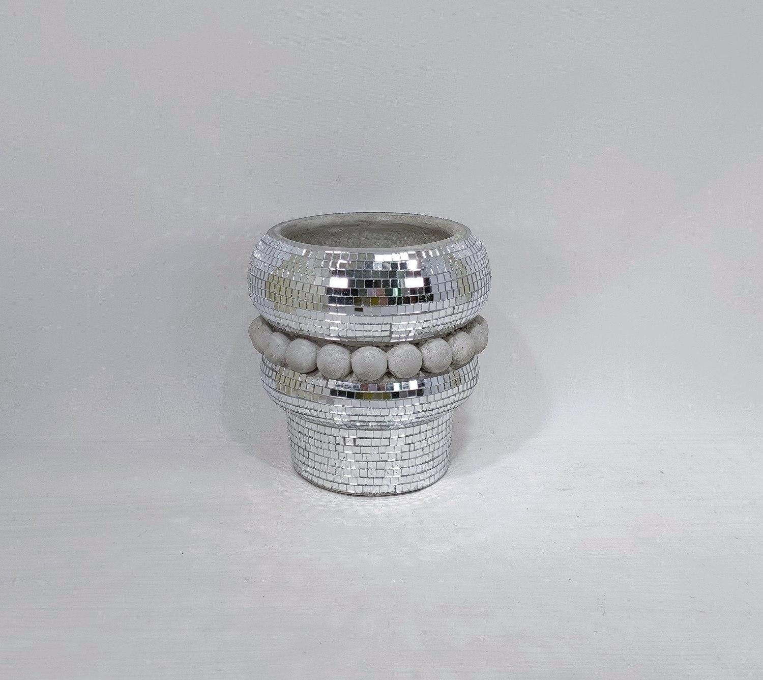 Dot embossed design luxury concrete flower pot for christmas decoration cement flower pot