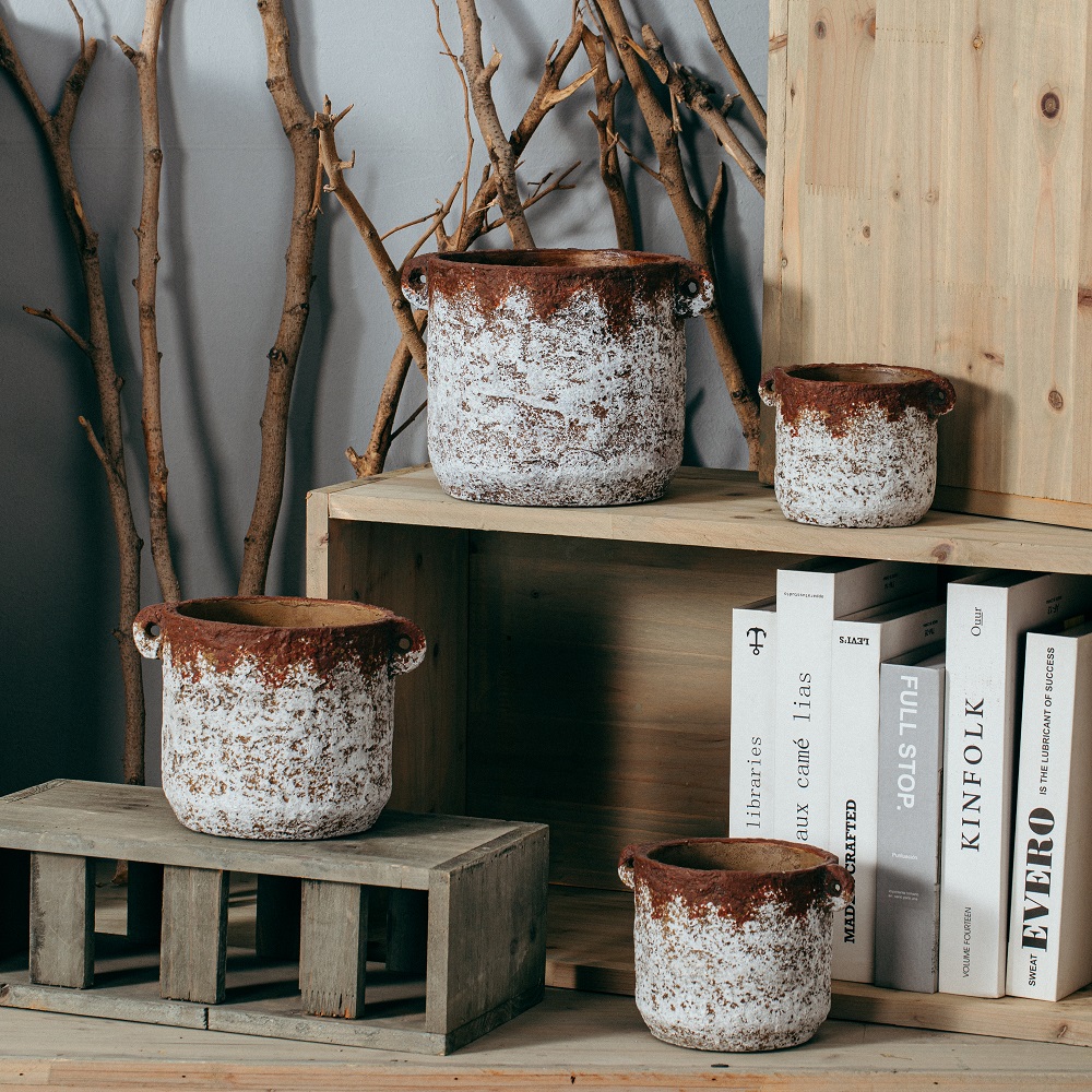 High quality indoor outdoor decoration terracotta plant pots home garden decor cement flower pots