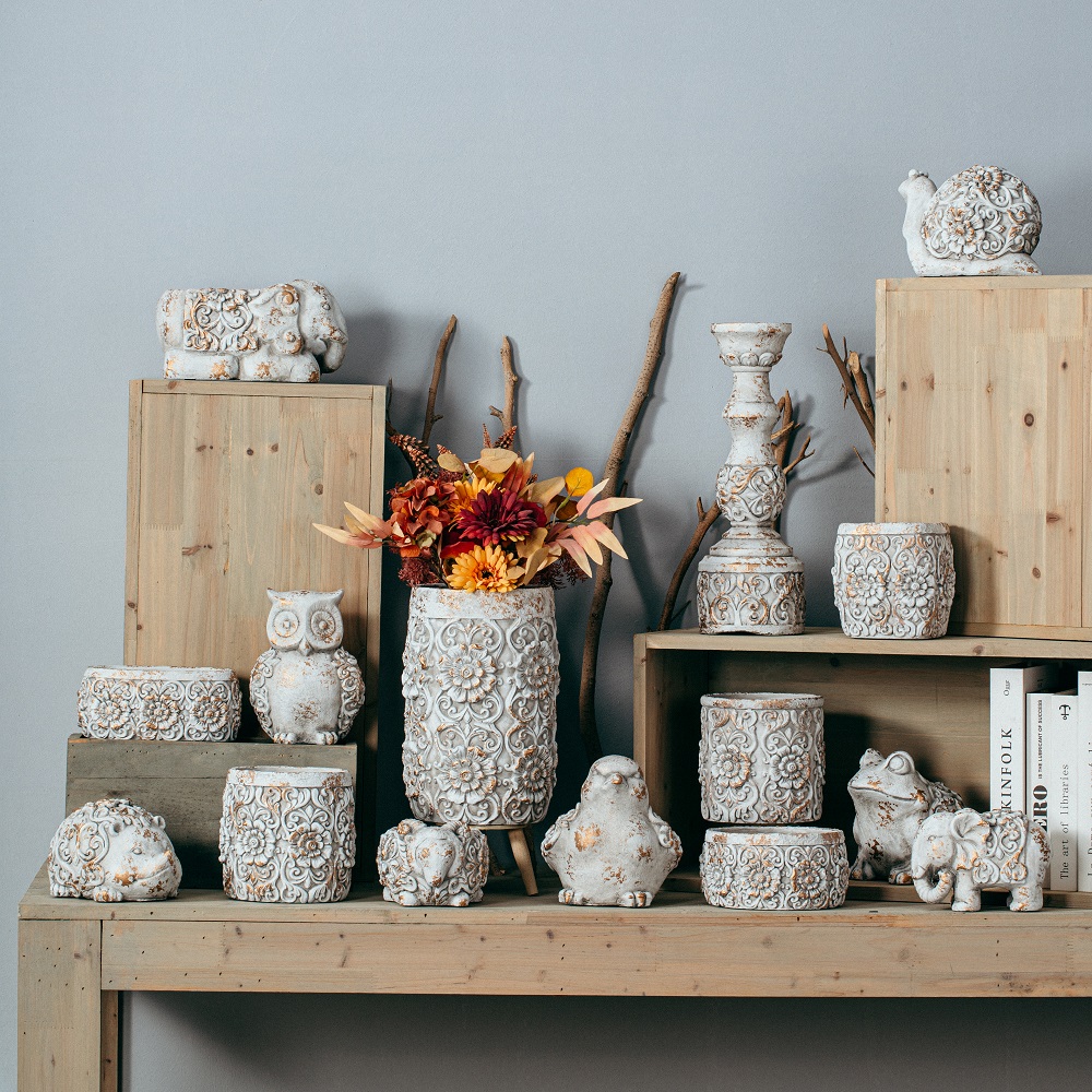 Customizable size wholesale candle stand concrete candlestick cement candle holder for home decor