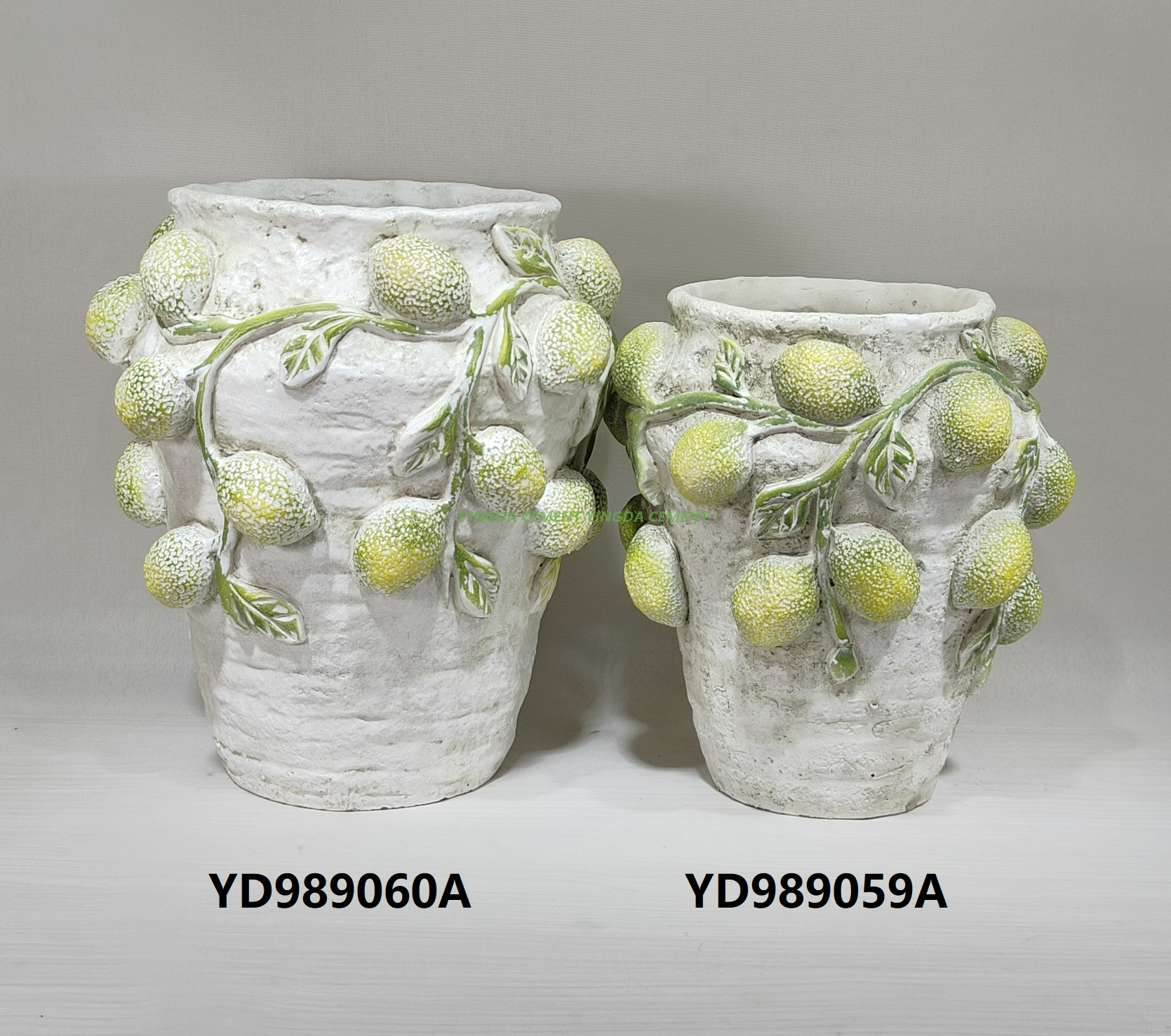 Modern Customized Fruit Pot Hand Crafted Cement Garden Succulent Flower Pots