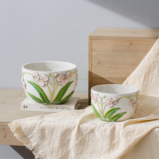 Round Wholesale Korean Succulent 2025 Classic Design Ins Plant Nordic Modern Planter Style Flower Home Cement Pot