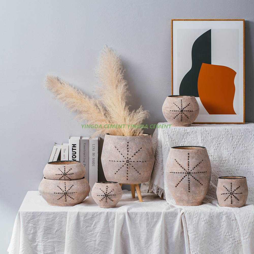 Home decor modern concrete planter pot flower pots garden decoration indoor flower pot