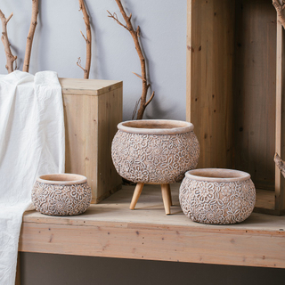 Nordic style different size color modern decorative garden pot cement flower pot