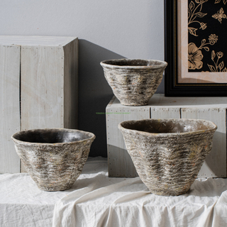 Wholesale Plant Pot Cement Succulent Plant Pots Flower Pots for Garden Home Decor