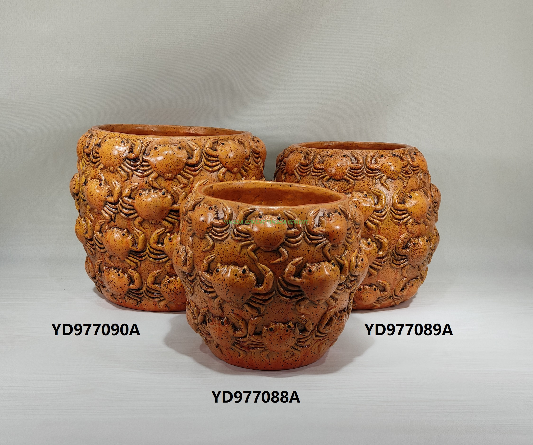  Flower Pots Ocean Cement New Design Indoor Handmade American Style Glazed Indoor Decor