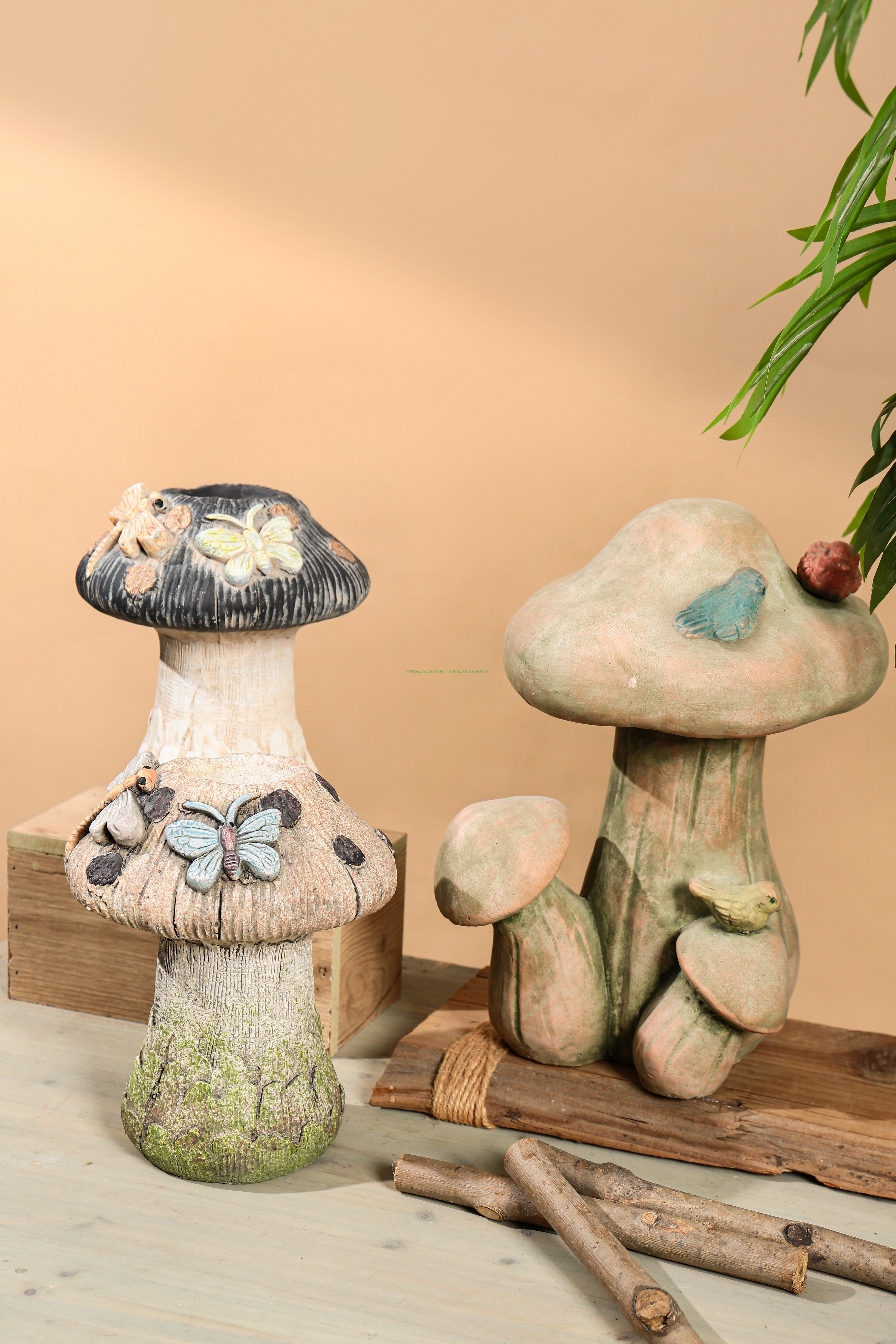 Ceramic Mushroom Garden Ornament Porcelain Statue Decor for Indoor and Outdoor Fairy Gardens Product Category