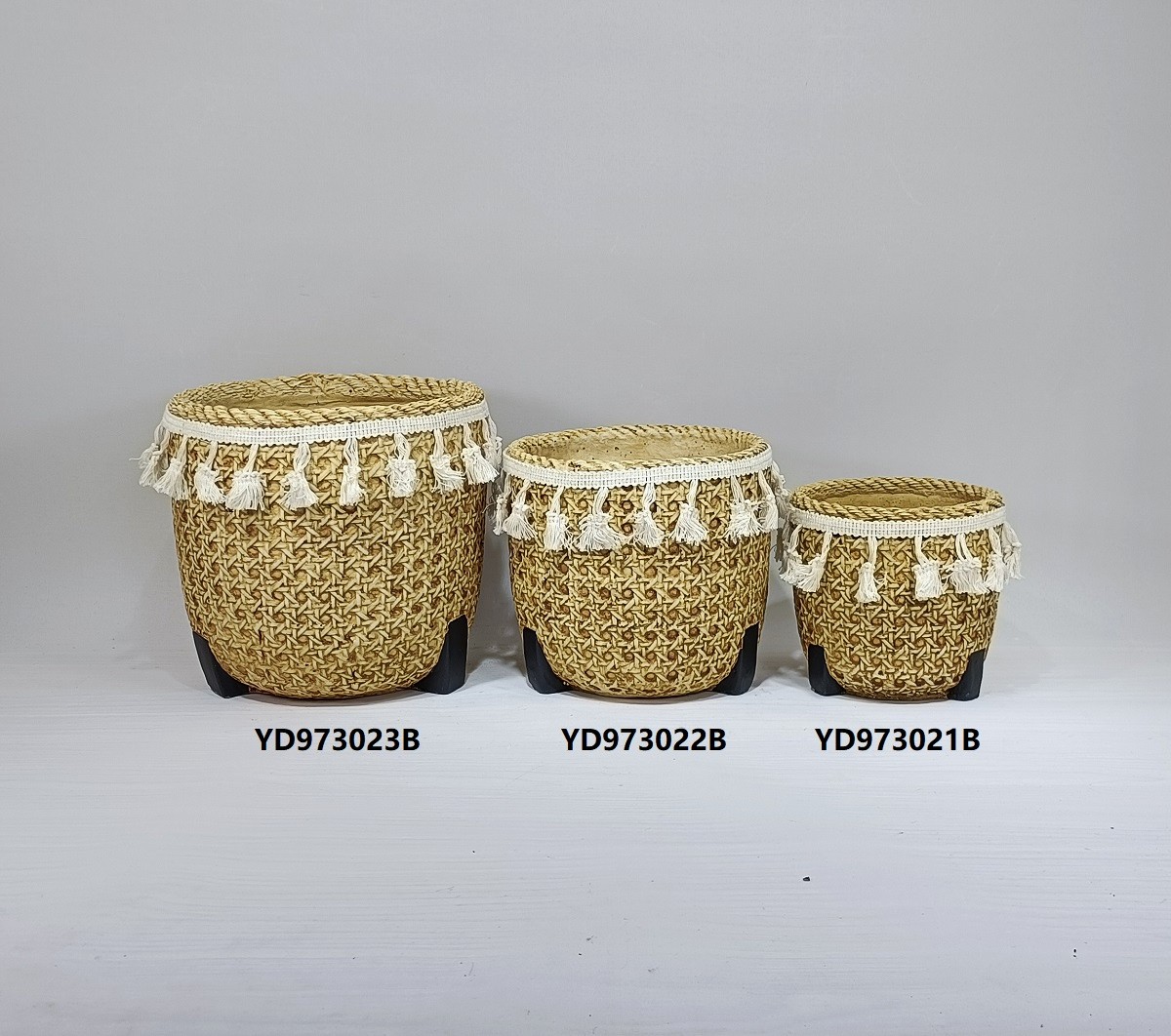 Creative rustic style cheap garden pot cement flower pots for balcony decorative