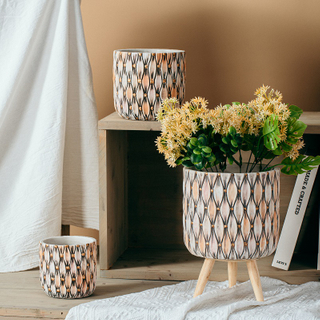 New design creative cement indoor flower pot and planters cylinder shape macetas garden tabletop decoration plant pots