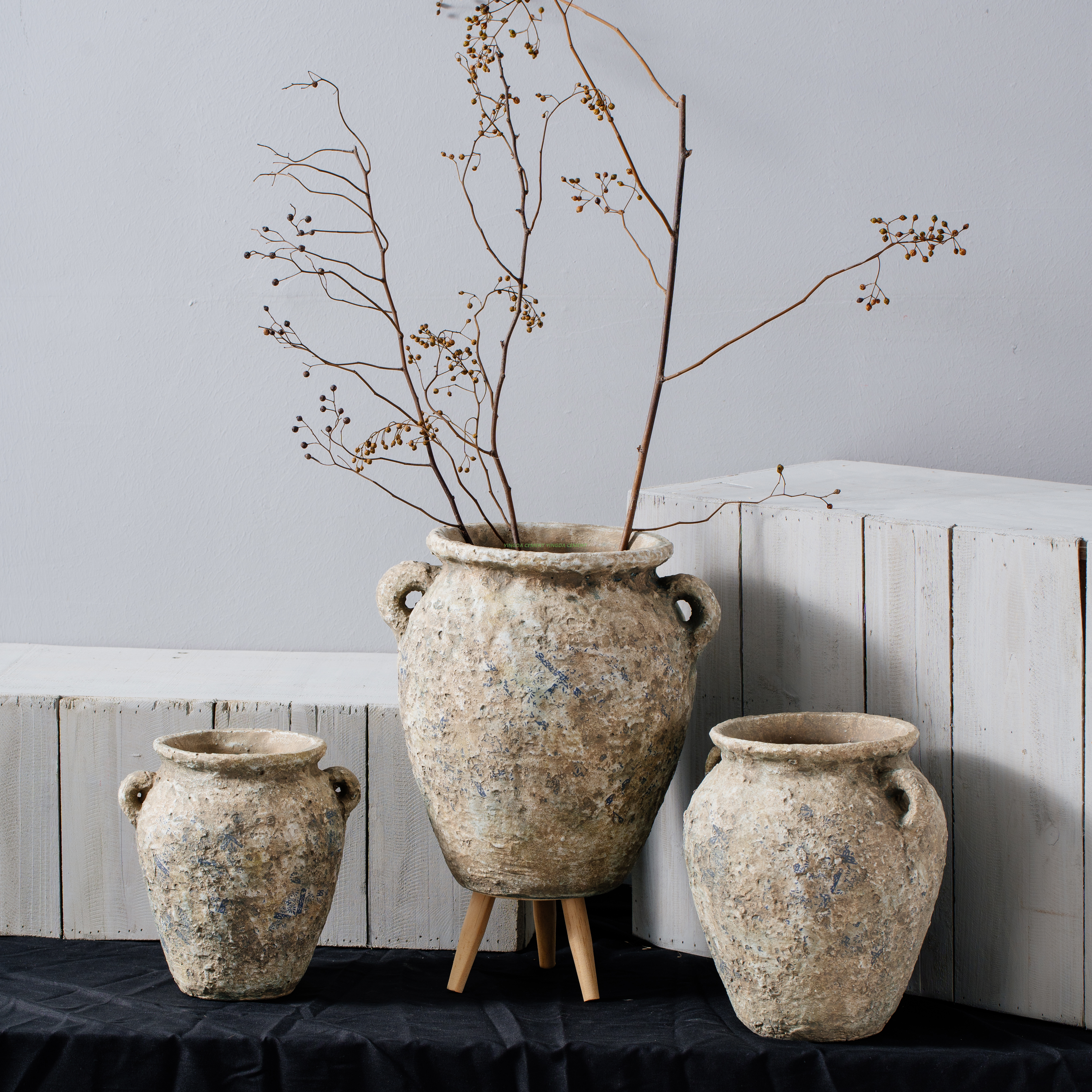 Factory direct selling terracotta cement succulent plant pots wholesale concrete flower pot