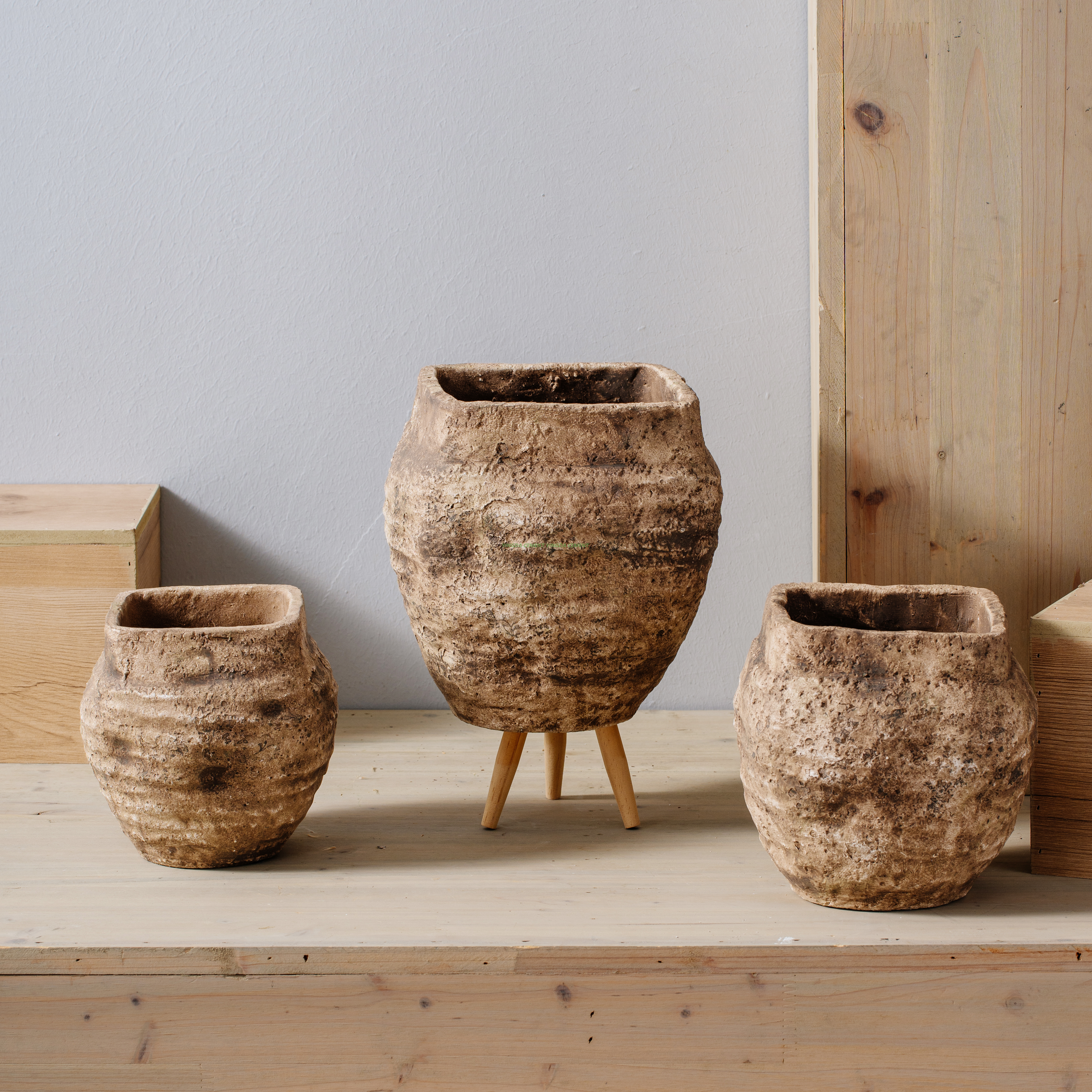 High quality bamboo weaving design outdoor indoor pot planters wholesale flower pots in bulk