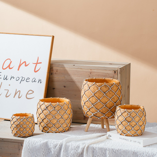 Wholesale customization rustic style succulent plant pot indoor cement garden flower pots