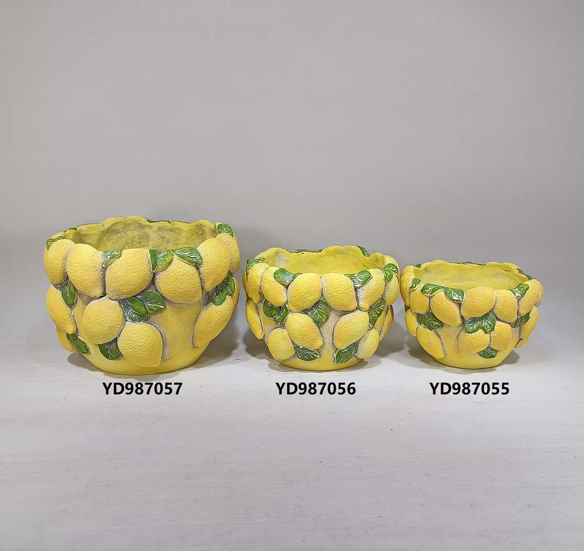 New item cement garden pot fruits design strawberry lemon cement pot for home decor