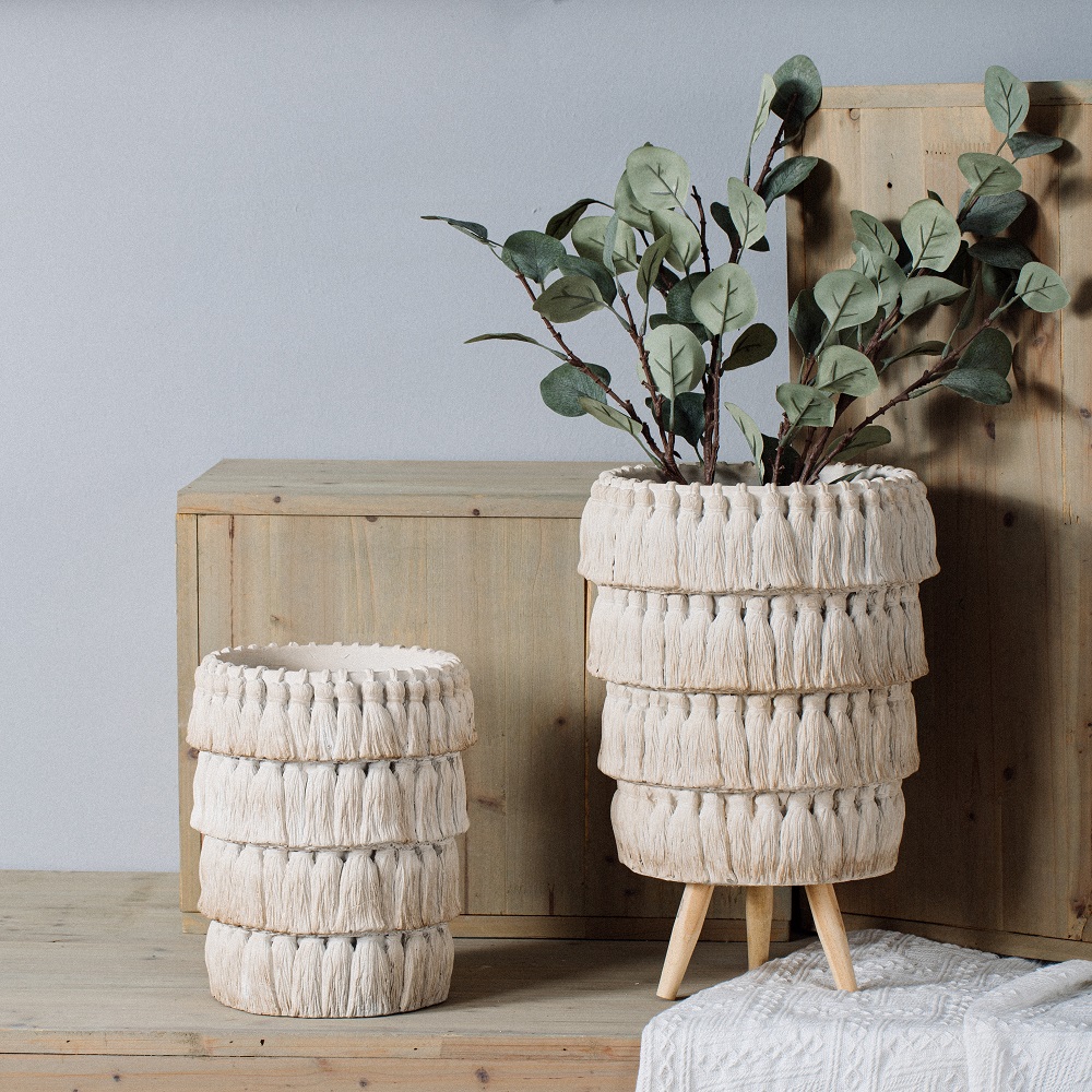 Modern handmade creative flower vase wedding table decorative cement flower vases for home decor