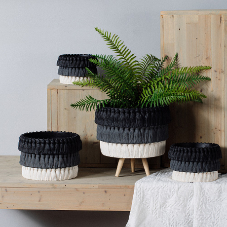 Customizable size indoor outdoor decor planter pots garden decoration color cement flower pots in bulk