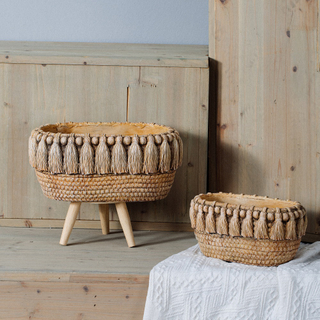 Creative embossed indoor outdoor decorative oval shape concrete succulent pots garden cement flower pot