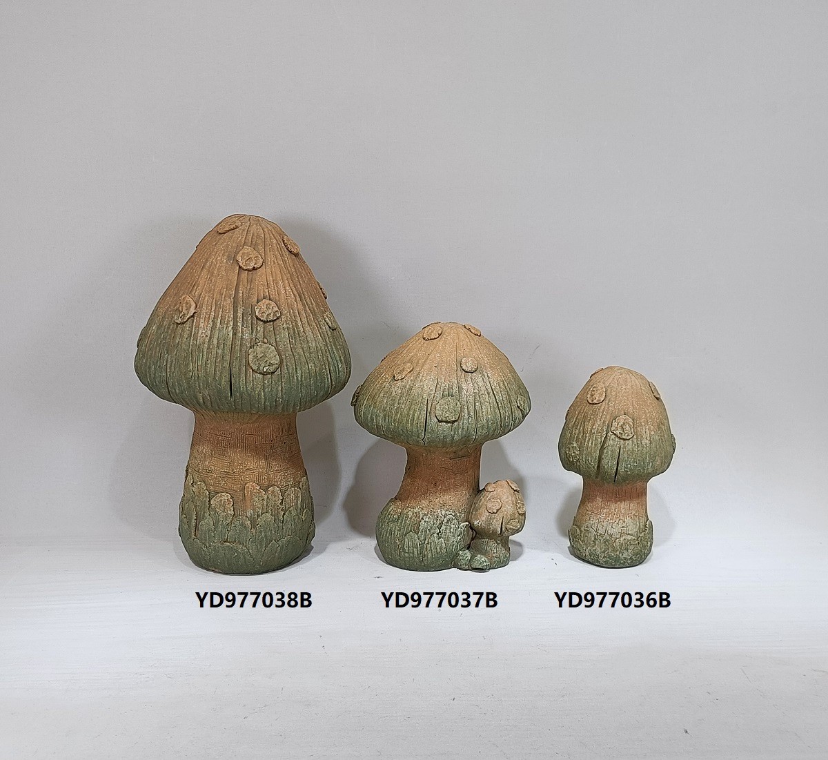 New style modern creative matte terracotta color mushroom shape matte cement home decor 
