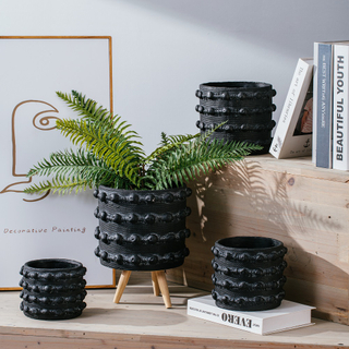 home desktop office windowsill indoor decoration cement succulent pots for plants