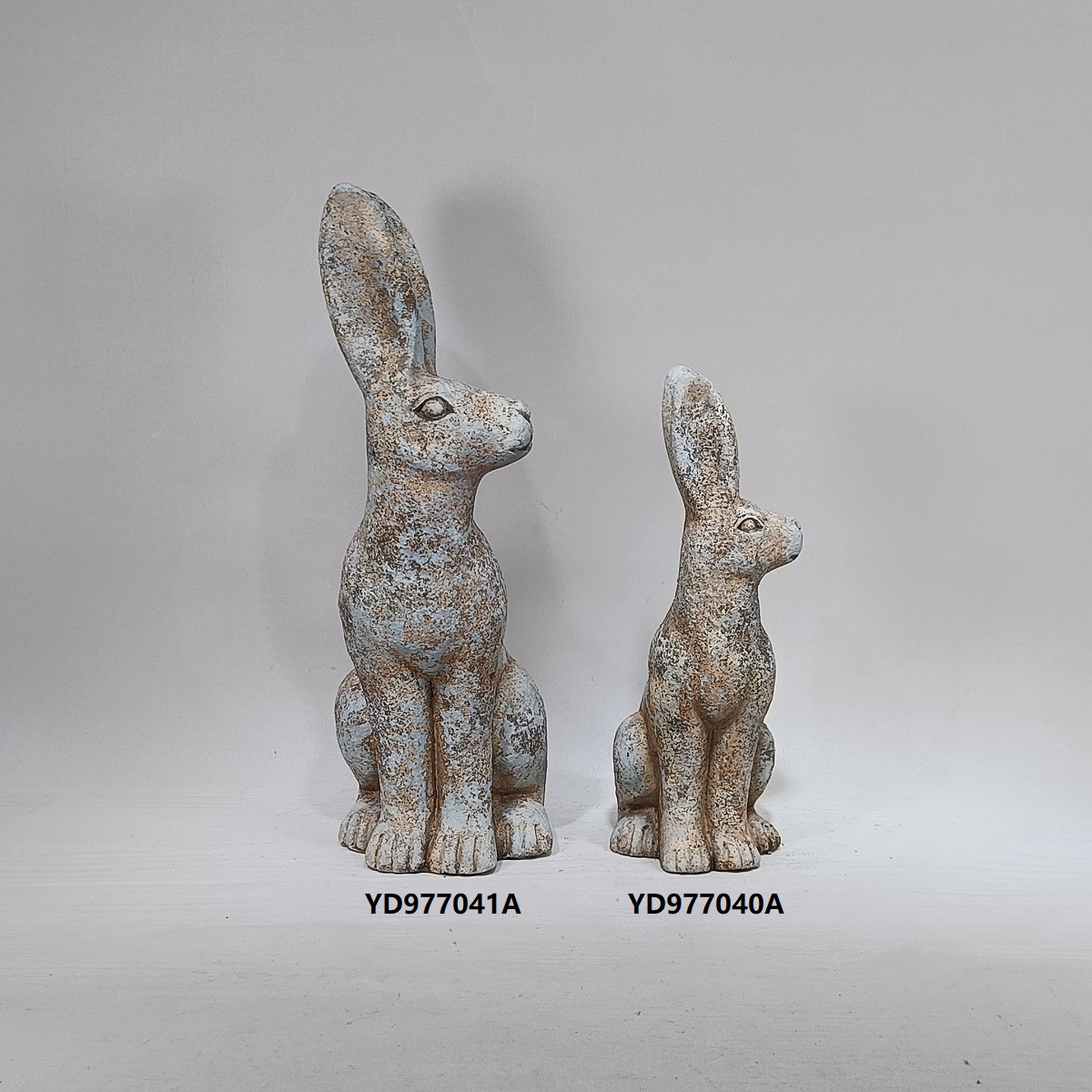 animal shape decoration ornaments matte terracotta color Cute rabbit design matte cement home decor 